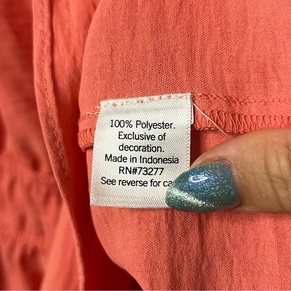 NINE WEST Peachy Squareneck Peplum Ruffle Peasant Blouse Top - Picture 6 of 7